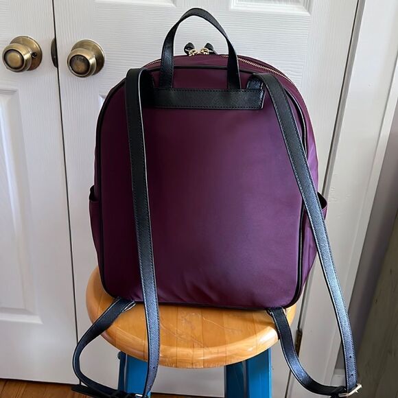 Kate Spade Large Nylon Laptop Backpack In Burgundy - Picture 14 of 14